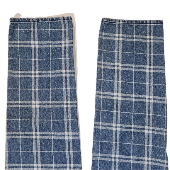 PACSUN Dad Jeans Womens 25 Blue White Stripe Denim High Waist Straight Leg Pants - Picture 10 of 14